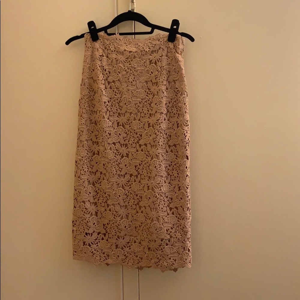 Peach lace skirt